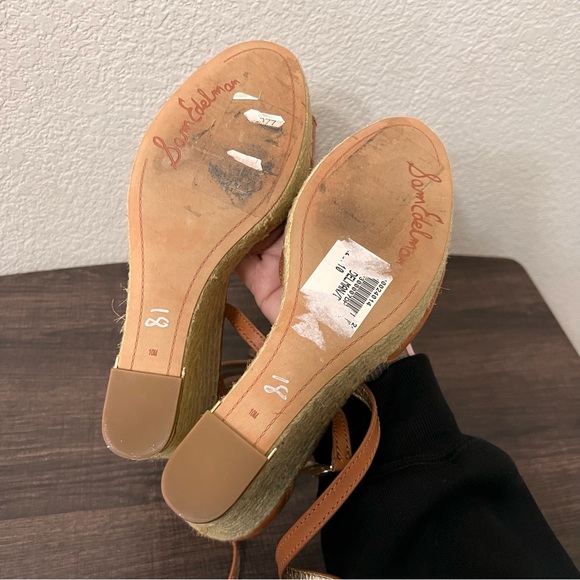 Sam Edelman Turner leather wedge espadrilles size 10 - Picture 14 of 15